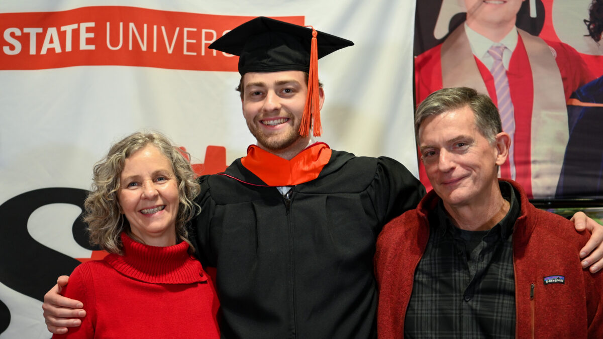 ISE Students celebrating graduation during reception.