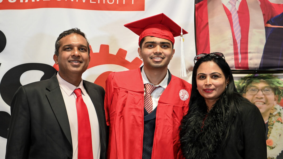 ISE Students celebrating graduation during reception.